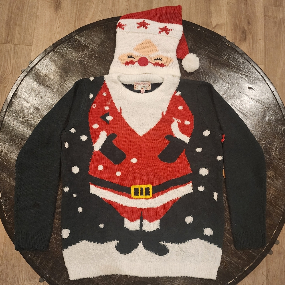 Women's Christmas Sweater With Matching Hat